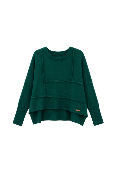 Imagen de SWEATER LINEA H PACHWORK ESCOTE REDONDO ART 4113 AS -New In!