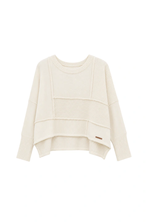 SWEATER LINEA H PACHWORK ESCOTE REDONDO ART 4113 AS -New In! - AGOSTINA BIANCHI - SHOP ONLINE 