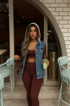 Chaleco Oversize Denim Blue Light - comprar online