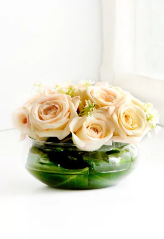 c12 rosas rosadas y gipsofila