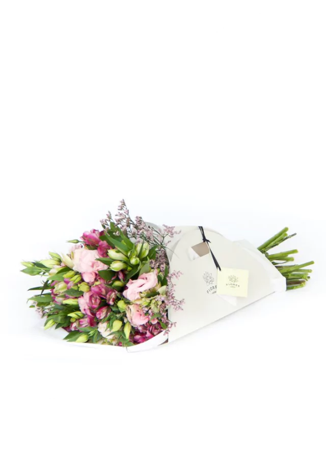 R119 - lisianthus y alstroemerias en 2 tonos