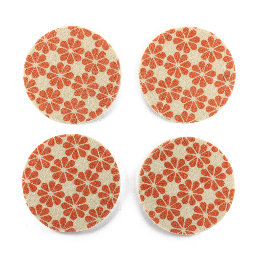 Coasters Flower Orange on internet