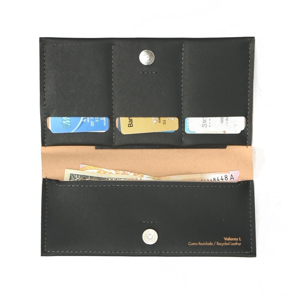 L Wallet Solid Black - buy online