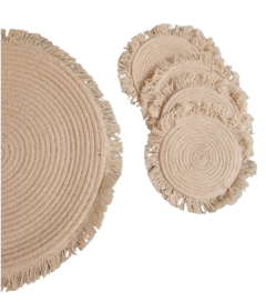 Posavasos Soga algodón Flecos - comprar online