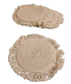 Posavasos Soga algodón Flecos