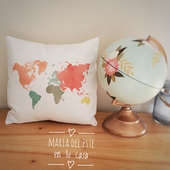 Almohadon Mapa mundi de color