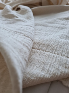 Pie de cama -Manta gasa Algodon desflecado - tienda online