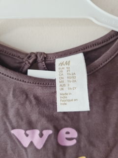Remera H&M 2 años en internet