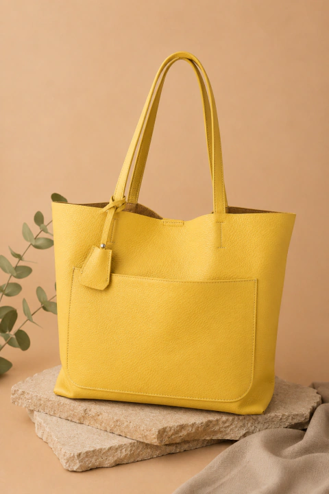 CARTERA DE CUERO SHOPPING BAG -Con Bolsillo - Carteras de Cuero Bevilacqua Bags