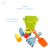 Set Playa Balde Con Pala Rastrillo Y Moldes Isakito - comprar online