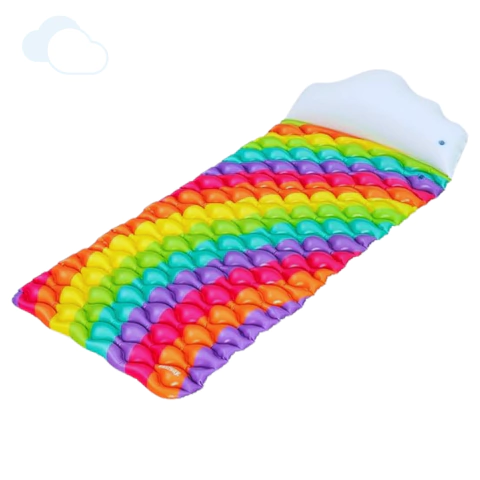 Colchoneta Inflable Arcoiris Flotador Para Pileta Bestway
