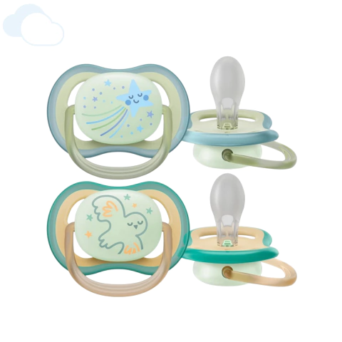 Chupete Avent Ultra Air Night Time 0-6 Meses x2 Unidades - comprar online