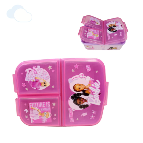 Lunchera Con Divisiones Infantil Vianda Escolar Barbie