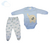 Conjunto Bebe Body Medio Osito Invierno Elefante