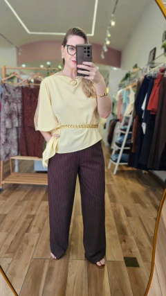 CALÇA RISCA MARROM - comprar online