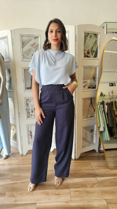 CALÇA RISCA AZUL