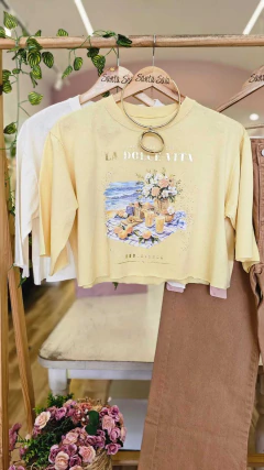 CROPPED TEE DOLCE OFF WHITE na internet