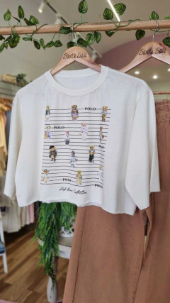 CROPPED TEE URSINHO OFF WHITE - comprar online