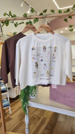 CROPPED TEE URSINHO OFF WHITE