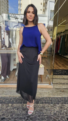 SAIA DE TULE LISA PRETA - comprar online