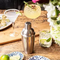 Imagen de Coctelera Cobbler Vacu Vin Acero Inoxidable 550ml Con Filtro Plateada Plateado
