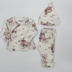 4041100 SET BATITA - PANTALON - GORRO BOUQUET
