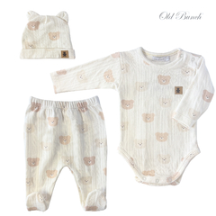 4045010 SET BODY - PANTALON Y GORRO CALADO OSITOS - comprar online