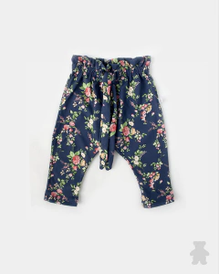 4238011 PANTALON MOÑO FLORCITAS AZUL