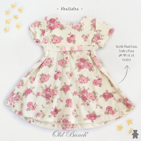 4331013 VESTIDO PLUSH ROSES