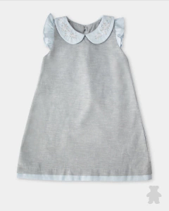 4336001 VESTIDO CUELLO BORDADO