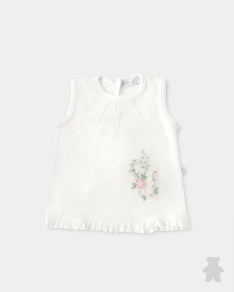4538005 MUSCULOSA BORDADA FLOWERS - comprar online