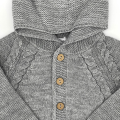3941001 CARDIGAN C/CAPUCHA TEJIDO