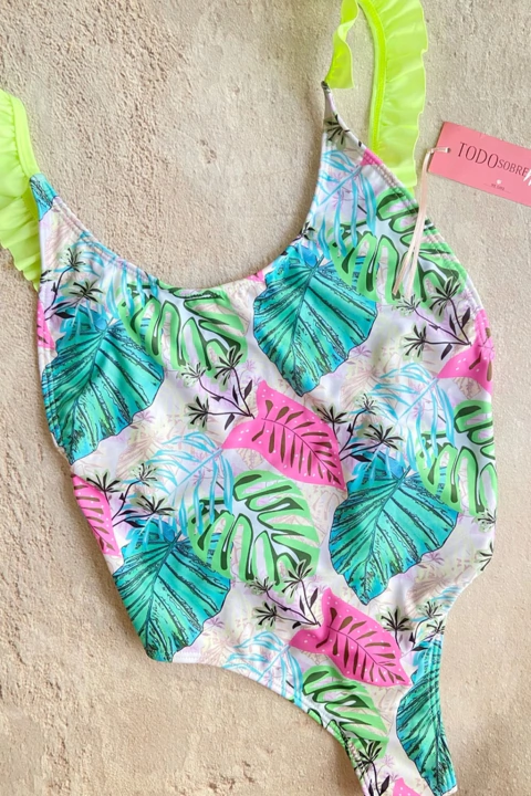 Lua Enteriza Flowers Green - comprar online