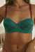 Conjunto June Verde Esmeralda con Fucsia (Corpiño Push Up Aro & Bombacha Less ) - comprar online