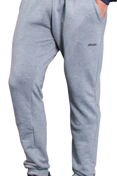 PANTALON JOGGING IMAGO GRIS ALGODON RUSTICO