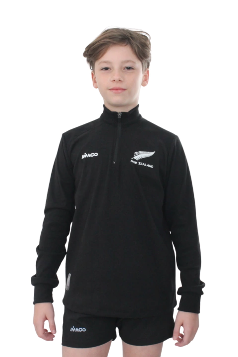 BUZO IMAGO DARLON ZIP ALL BLACKS NIÑOS - comprar online