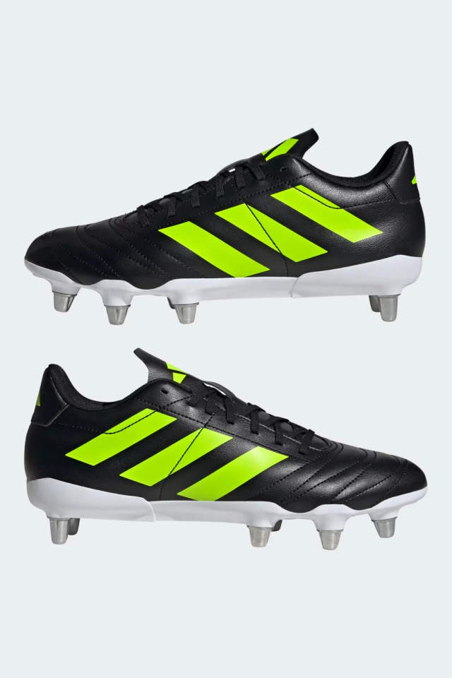 BOTINES DE RUGBY ADIDAS KAKARI SG NEGROS 8 TAPONES DE ALUMINIO INTERCAMBIABLES