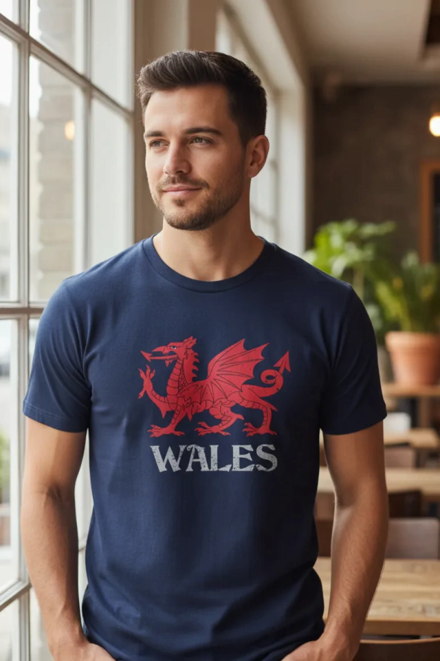 REMERA PICTON ARGENTINA WALES DRAGON GOCH MARINO — imagen 6