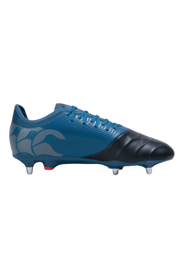 BOTINES DE RUGBY CANTERBURY PHOENIX GENESIS PRO BLU/BLK 6 TAPONES DE ALUMINIO INTERCAMBIABLES — imagen 4