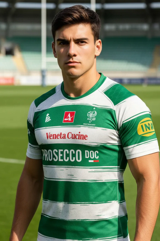 CAMISETA DE RUGBY PICTON BENETTON TREVISO HOME MATCH — imagen 2