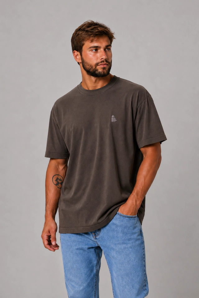 REMERA FLYHALF OVER LEADER BROWN