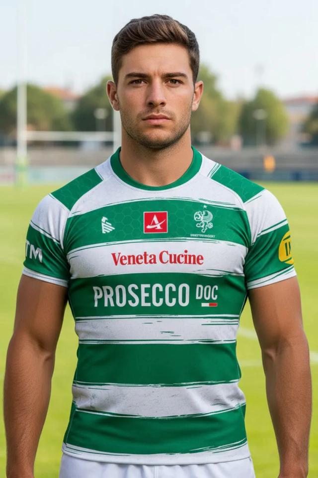 CAMISETA DE RUGBY PICTON BENETTON TREVISO HOME MATCH — imagen 4