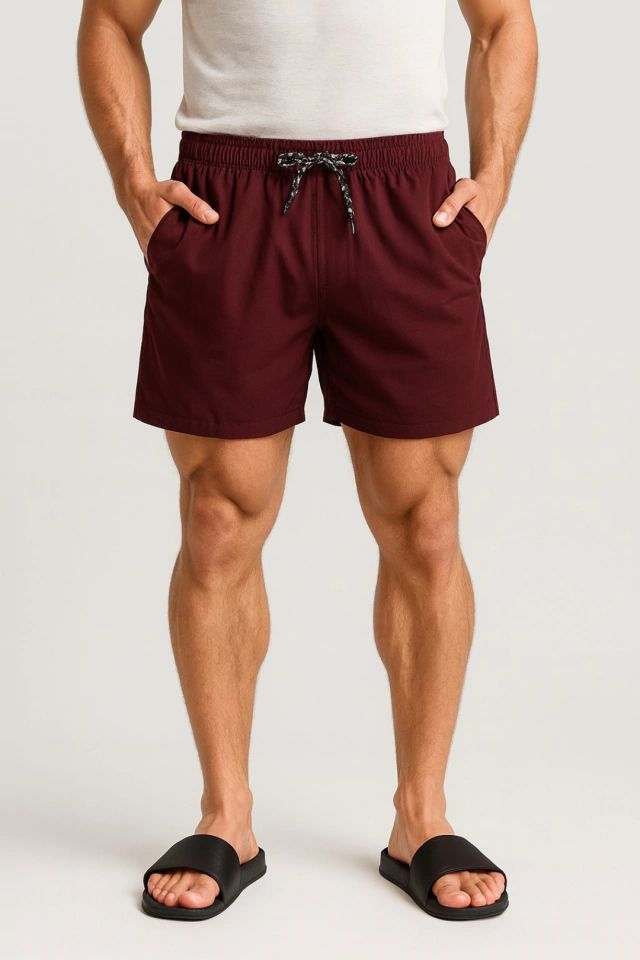 TRAJE DE BAÑO PICTON SOLID SPANDEX BORDEAUX
