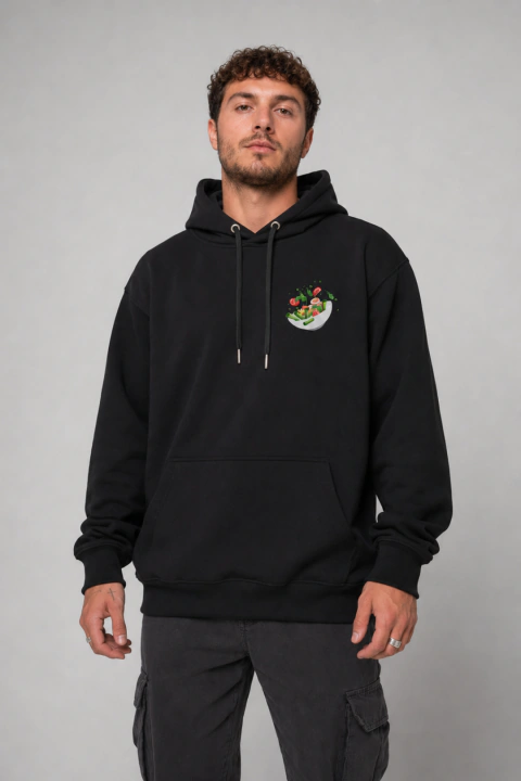 BUZO HOODIE OVER FLYHALF MONACO SALADS NEGRO