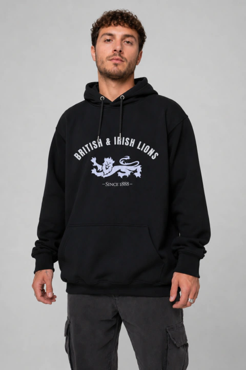 BUZO HOODIE OVER FLYHALF MONACO LEGION THE BRITISH & IRISH LIONS NEGRO