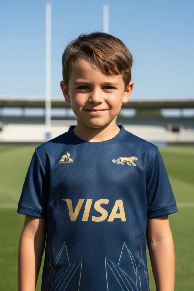 CAMISETA DE RUGBY LE COQ SPORTIF LOS PUMAS AWAY FAN 24/25 KIDS — imagen 4