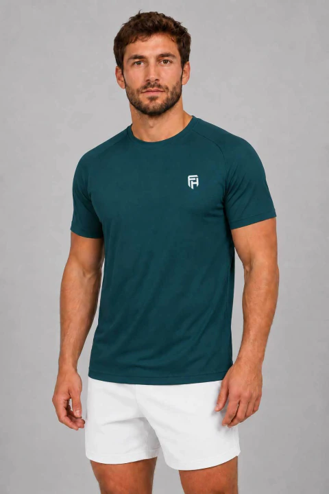 REMERA DEPORTIVA FLYHALF ACTIVE PETROLEO