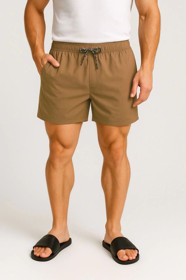 TRAJE DE BAÑO PICTON SOLID SPANDEX AVELLANA