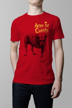Remera Alice in Chains roja hombr