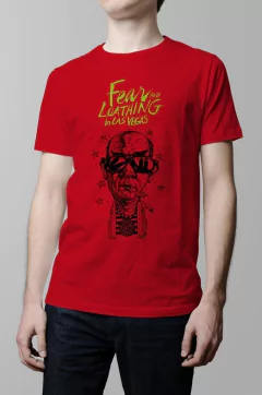 Remera Panico y Locura en Las Vegas roja hombre